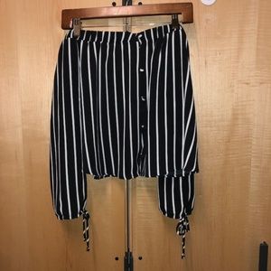 Pacsun L.A. Hearts Off-the-Shoulder Long Sleeve